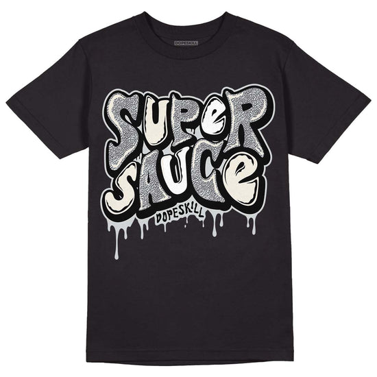 Jordan 1 Retro Low OG Black Cement DopeSkill T-Shirt Super Sauce Graphic Streetwear - Black