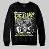 Jordan 5 “Luminous Green” DopeSkill Sweatshirt Distorted Realms Graphic Streetwear - Black 