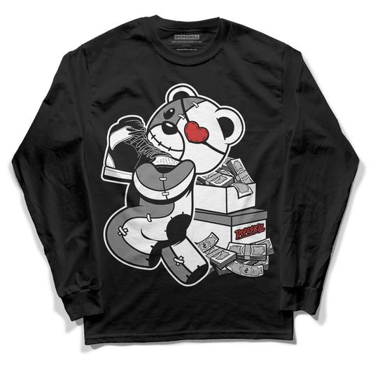 Jordan 1 High OG “Black/White” DopeSkill Long Sleeve T-Shirt Bear Steals Sneaker Graphic Streetwear - Black