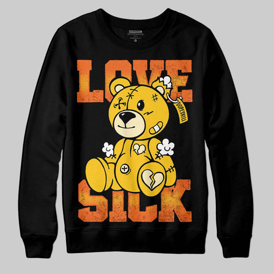 Yellow Sneakers DopeSkill Sweatshirt Love Sick Graphic Streetwear - black