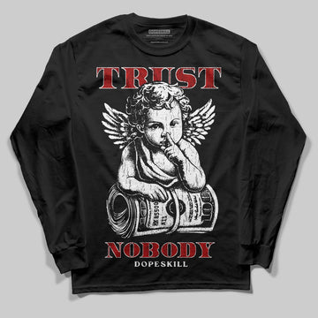 Black and White Sneakers DopeSkill Long Sleeve T-Shirt Trust Nobody Graphic Streetwear - black