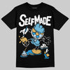 Jordan 4 Denim “Worn Blue” DopeSkill T-Shirt Self Made Graphic Streetwear - Black