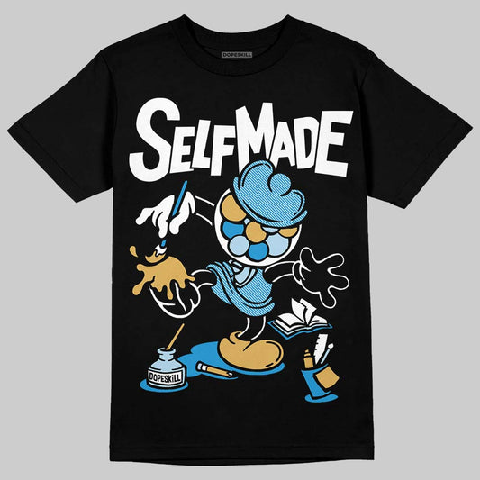 Jordan 4 Denim “Worn Blue” DopeSkill T-Shirt Self Made Graphic Streetwear - Black