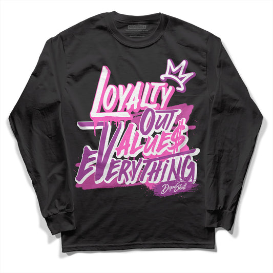 Jordan 4 GS “Hyper Violet” DopeSkill Long Sleeve T-Shirt LOVE Graphic Streetwear - Black