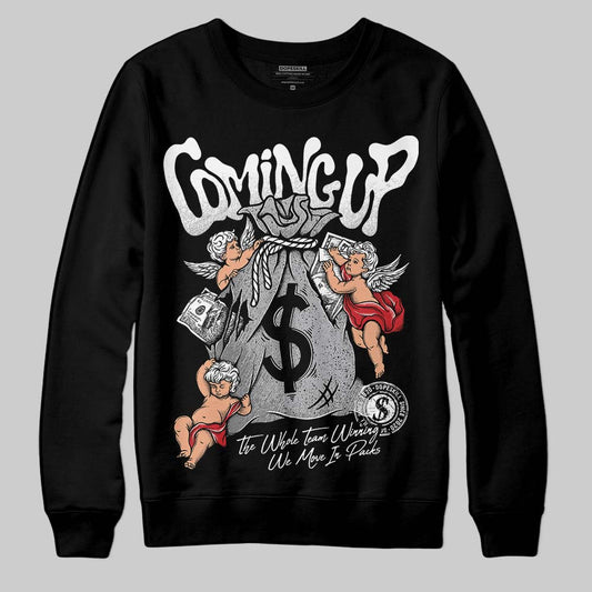 Jordan 4 OG “White Cement” DopeSkill Sweatshirt Money Bag Coming Up Graphic Streetwear - Black