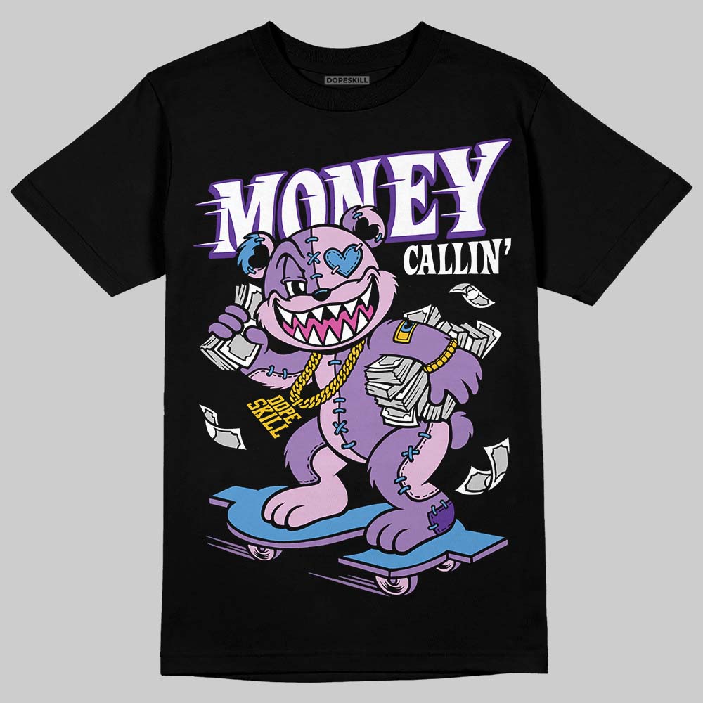 PURPLE Sneakers DopeSkill T-Shirt Money Callin' Graphic Streetwear - Black