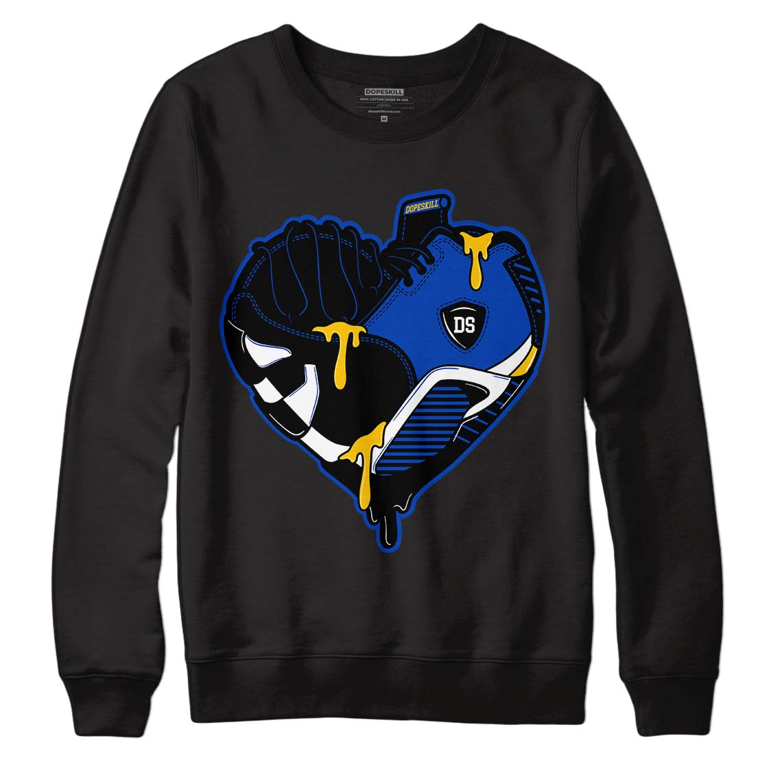 Jordan 14 “Laney” DopeSkill Sweatshirt Heart Jordan 14 Graphic Streetwear - Black