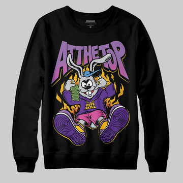 PURPLE Sneakers DopeSkill Sweatshirt At The Top Graphic Streetwear - black