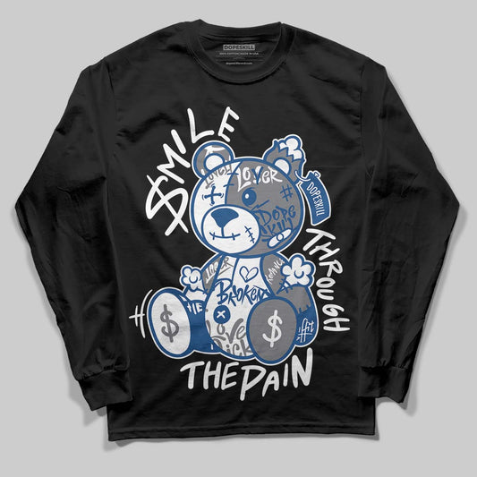 Jordan 9 Retro 'Flint Grey' 2026 DopeSkill Long Sleeve T-Shirt Smile Through The Pain Graphic Streetwear - Black