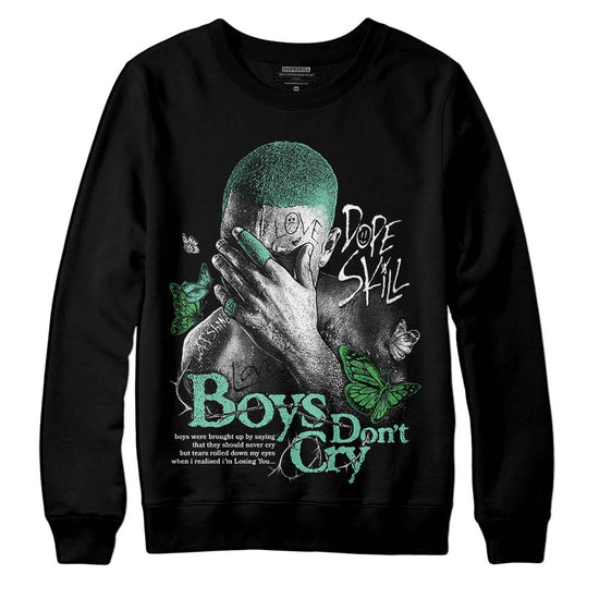 Jordan 1 High OG Green Glow DopeSkill Sweatshirt Boys Don't Cry Graphic Streetwear - Black