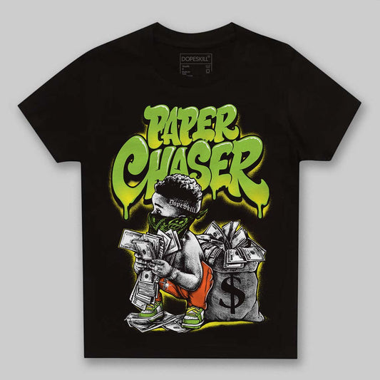Neon Green Sneakers DopeSkill Toddler Kids T-shirt Paper Chaser Boy Graphic Streetwear - Black