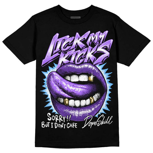 PURPLE Sneakers DopeSkill T-Shirt Lick My Kicks Graphic Streetwear - Black