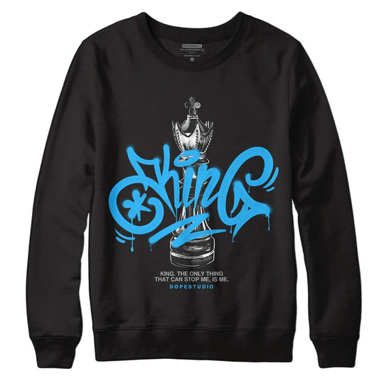 Jordan 2 Low "University Blue" DopeSkill Sweatshirt King Chess Graphic Streetwear - Black