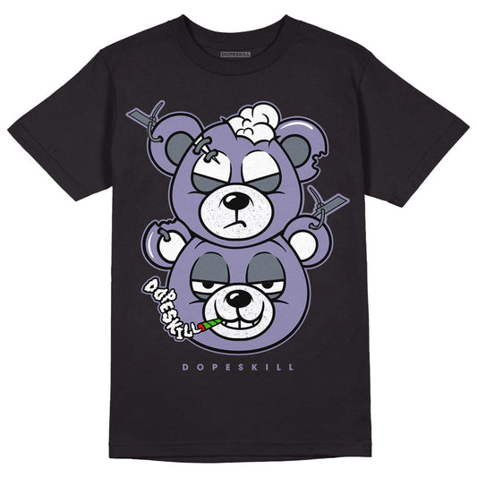 Jordan 5 Retro Low Indigo Haze DopeSkill T-Shirt New Double Bear Graphic Streetwear - Black