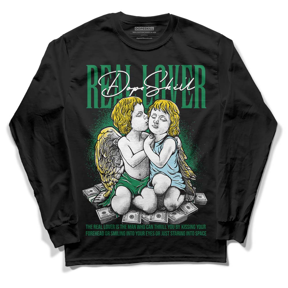 Jordan 5 “Lucky Green” DopeSkill Long Sleeve T-Shirt Real Lover Graphic Streetwear - Black