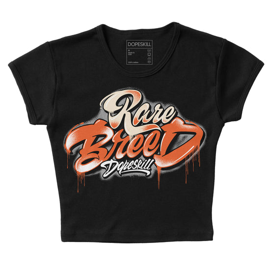 Jordan 3 Georgia Peach DopeSkill Women's Crop Top Rare Breed Type Graphic Streetwear - Black