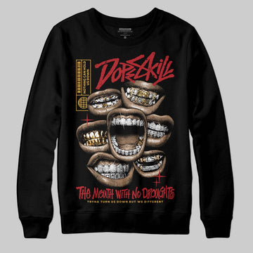 Jordan 14 Golf “Last Shot” DopeSkill Sweatshirt The Mouth With No Droughts Graphic Streetwear - Black