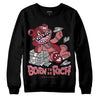 Valentine's Day Collection DopeSkill Sweatshirt Born To Be Rich Graphic Streetwear - Black