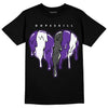 Jordan 3 Dark Iris DopeSkill T-Shirt Slime Drip Heart Graphic Streetwear - Black