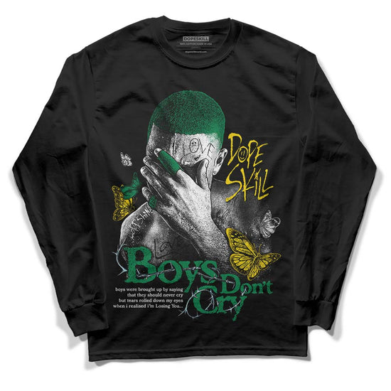 Jordan 5 “Lucky Green” DopeSkill Long Sleeve T-Shirt Boys Don't Cry Streetwear - Black