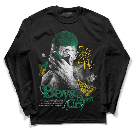 Jordan 5 “Lucky Green” DopeSkill Long Sleeve T-Shirt Boys Don't Cry Streetwear - Black