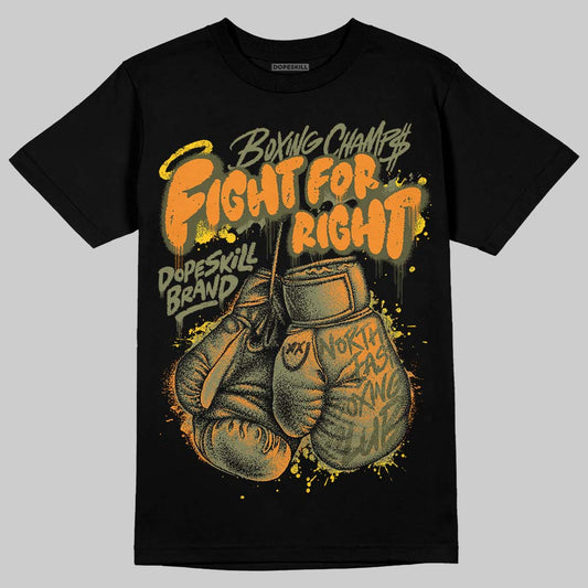 Olive Sneakers DopeSkill T-Shirt Fight For Right Graphic Streetwear - Black