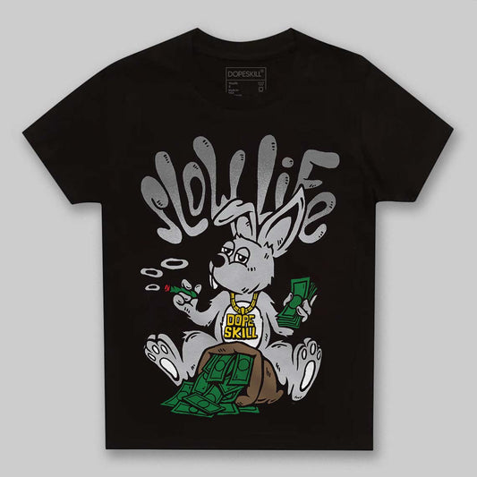 Grey Sneakers DopeSkill Toddler Kids T-shirt Slow Life Graphic Streetwear - Black