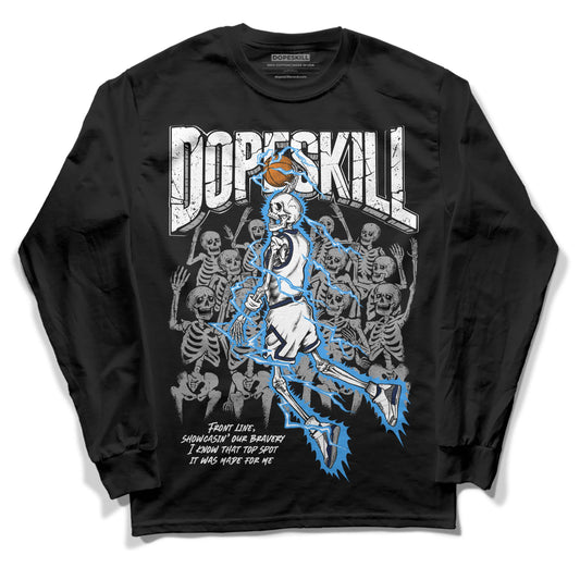 Jordan 3 "Midnight Navy" DopeSkill Long Sleeve T-Shirt Thunder Dunk Graphic Streetwear - Black