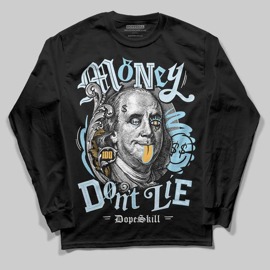 Vans Knu Stack Vintage Satin Dream Blue DopeSkill Long Sleeve T-Shirt Money Don't Lie Graphic Streetwear - Black