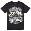 Jordan 1 Retro Low OG Black Cement DopeSkill T-Shirt Never Forget Loyalty Graphic Streetwear - Black