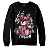 Jordan 1 Retro High OG “Team Red” DopeSkill Sweatshirt Smile Through The Pain Graphic Streetwear - Black