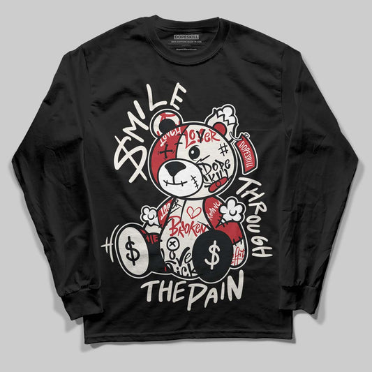 Nigel Sylvester x Jordan 1 Low OG “Nitro” DopeSkill Long Sleeve T-Shirt Smile Through The Pain Graphic Streetwear - Black
