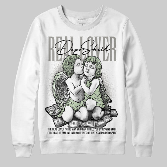 Jordan 4 WMNS “Seafoam” (2025) DopeSkill Sweatshirt Real Lover Graphic Streetwear - White