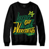 Green Sneakers DopeSkill Sweatshirt LOVE Graphic Streetwear - Black