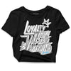 Dunk Low ‘Pure Platinum’ DopeSkill Women's Crop Top LOVE Graphic Streetwear - Black