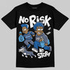 Jordan 11 Retro Low Diffused Blue DopeSkill T-Shirt No Risk No Story Graphic Streetwear - Black