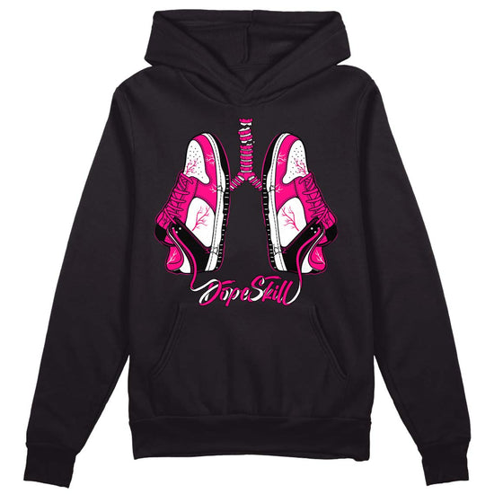 Jordan 1 Low GS “Fierce Pink” Dopeskill Hoodie Sweatshirt Breathe Graphic Streetwear - Black