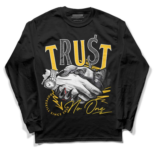 Yellow Sneakers DopeSkill Long Sleeve T-Shirt Trust No One Graphic Streetwear - Black