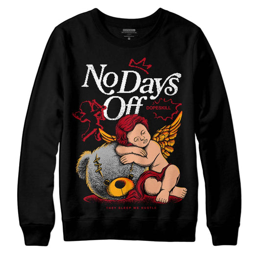 Jordan 7 Retro Cardinal DopeSkill Sweatshirt New No Days Off Graphic Streetwear - Black