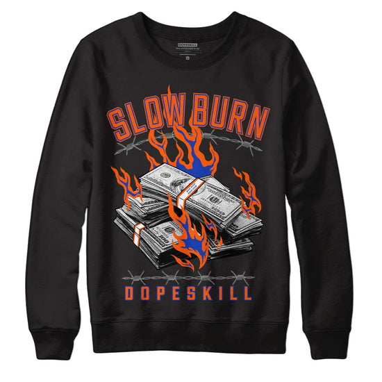 Dunk Low Futura Orange Blaze DopeSkill Sweatshirt Slow Burn Graphic Streetwear - Black