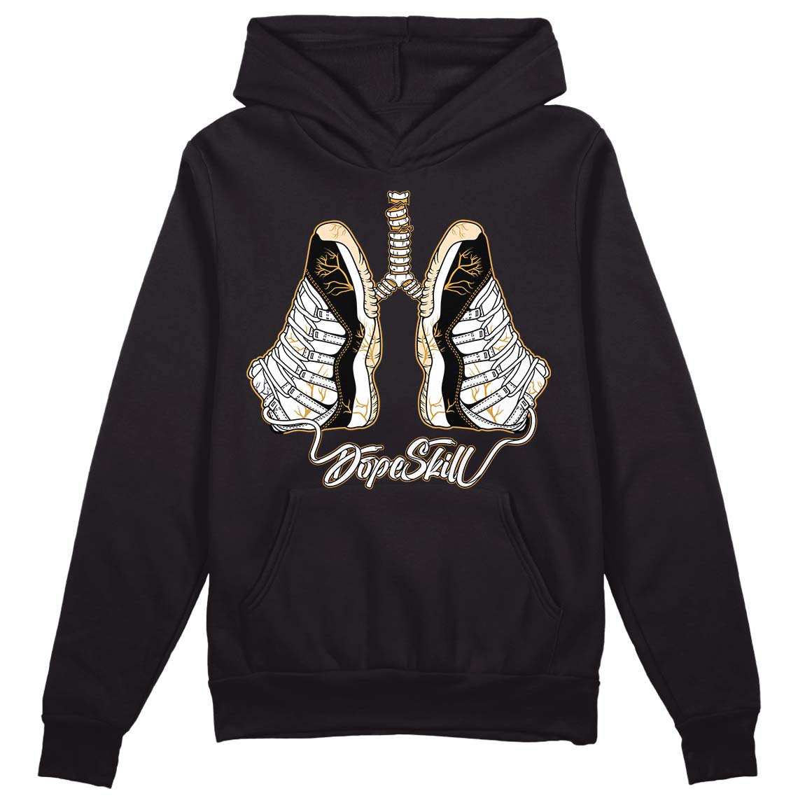 Jordan 11 "Gratitude" DopeSkill Hoodie Sweatshirt Breathe Graphic Streetwear - Black