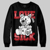 Jordan 11 Retro Low Bred (2025) DopeSkill Sweatshirt Love Sick Graphic Streetwear - Black