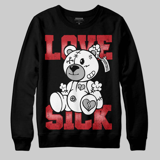Jordan 11 Retro Low Bred (2025) DopeSkill Sweatshirt Love Sick Graphic Streetwear - Black