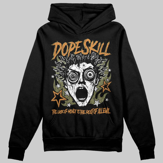 Olive Sneakers DopeSkill Hoodie Sweatshirt Root of Evil Graphic Streetwear - black
