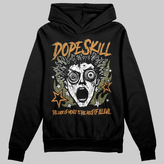 Olive Sneakers DopeSkill Hoodie Sweatshirt Root of Evil Graphic Streetwear - black