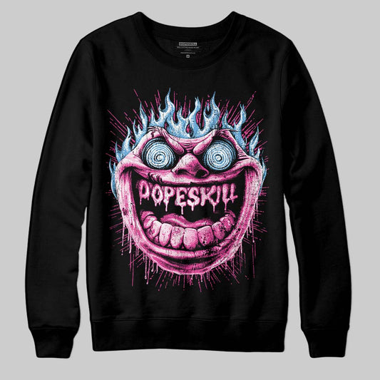 Pink Sneakers DopeSkill Sweatshirt Hellfire Graphic Streetwear - Black