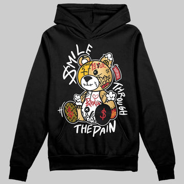 Jordan 12 Retro 'Taxi' 2025 DopeSkill Hoodie Sweatshirt Smile Through The Pain Graphic Streetwear - Black