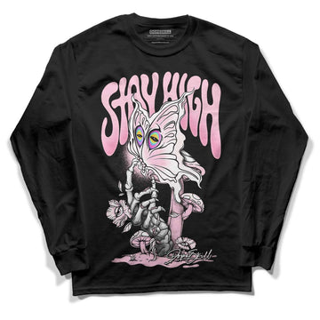 Dunk Low LX Pink Foam DopeSkill Long Sleeve T-Shirt Stay High Graphic Streetwear - Black