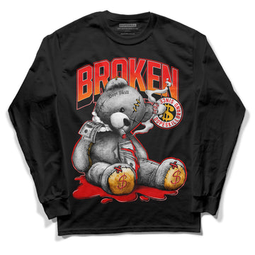 Red Sneakers DopeSkill Long Sleeve T-Shirt Sick Bear Graphic Streetwear - Black