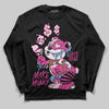 Pink Sneakers DopeSkill Long Sleeve T-Shirt Make Money Graphic Streetwear - Black
